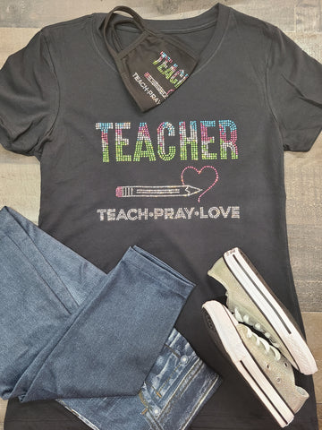 Teacher Bling Tee