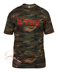 IPRAY (uni•sex) Camouflage Bling Tee