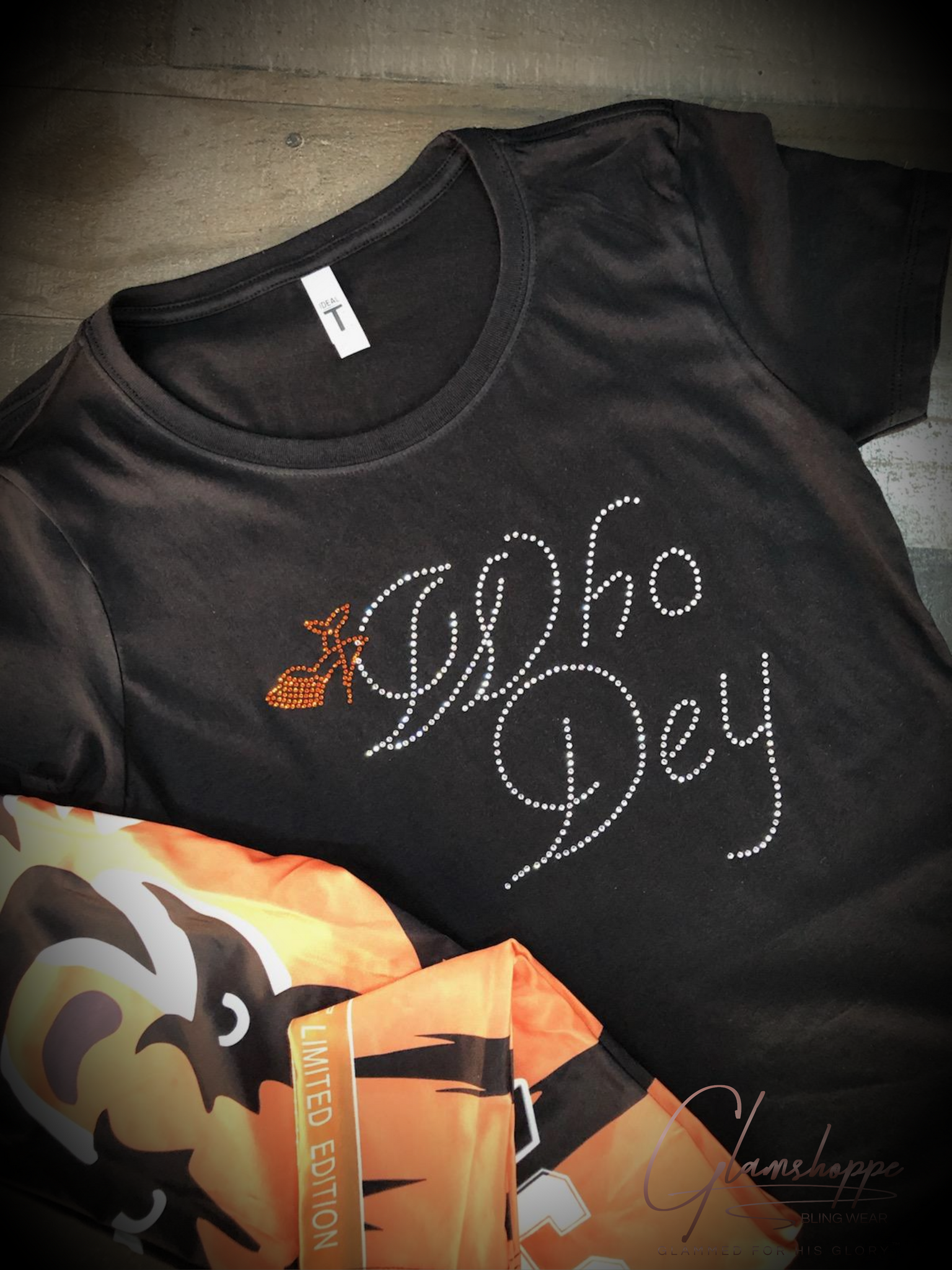 Who Dey Bling Tee (Black)