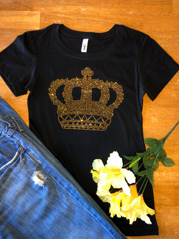 Gold Crown Bling Tee