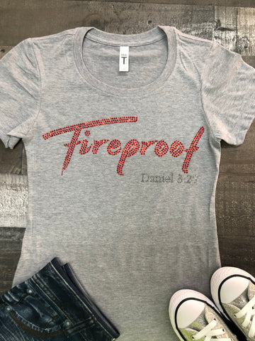 Fireproof Bling Tee (Heather Grey)