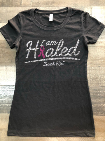 Healed (Breast Cancer) Bling Tee